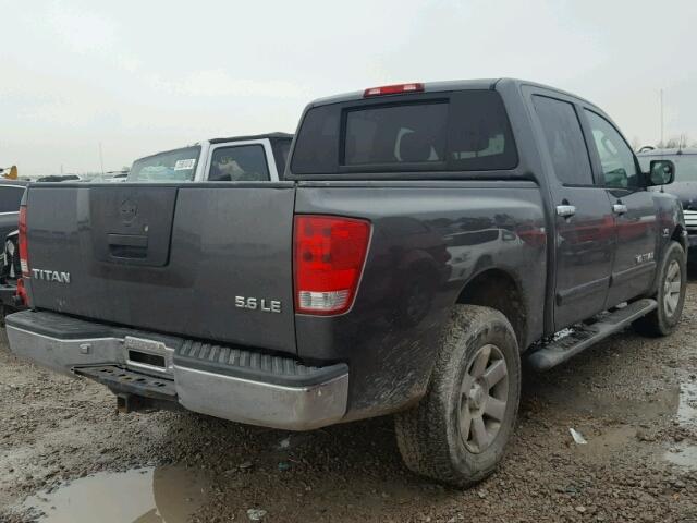 1N6AA07A15N512857 - 2005 NISSAN TITAN XE GRAY photo 4