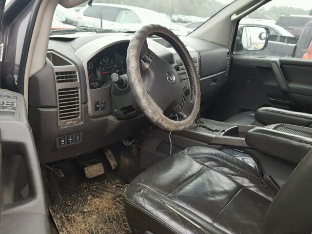 1N6AA07A15N512857 - 2005 NISSAN TITAN XE GRAY photo 9