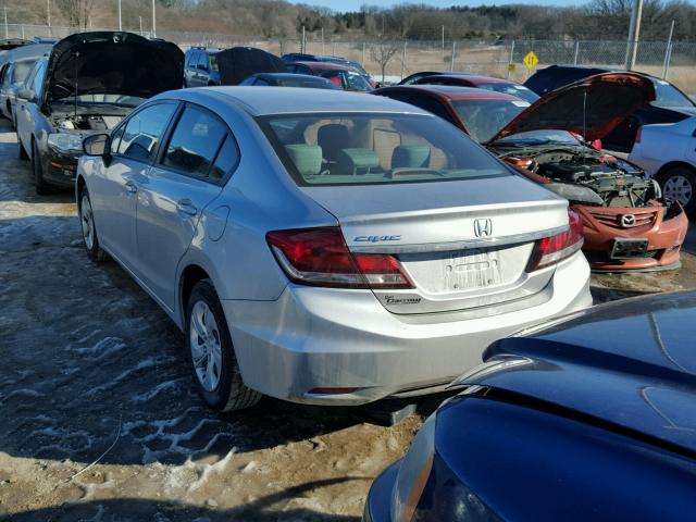 19XFB2F59FE110273 - 2015 HONDA CIVIC LX GRAY photo 3