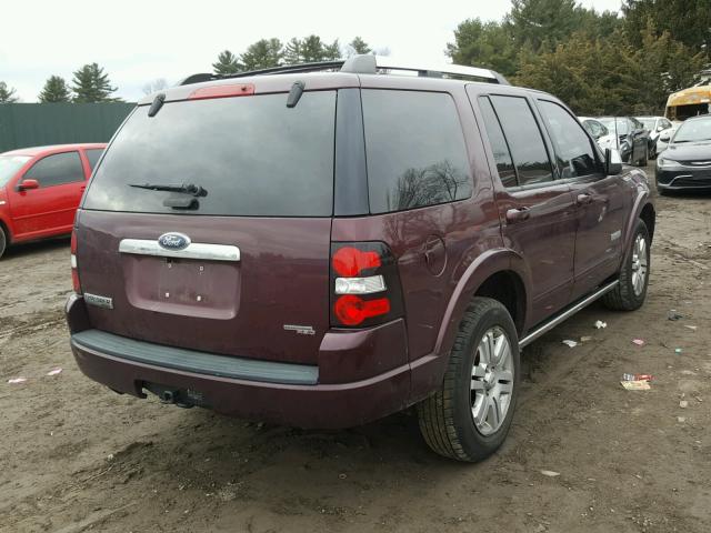 1FMEU75E07UB00587 - 2007 FORD EXPLORER L MAROON photo 4