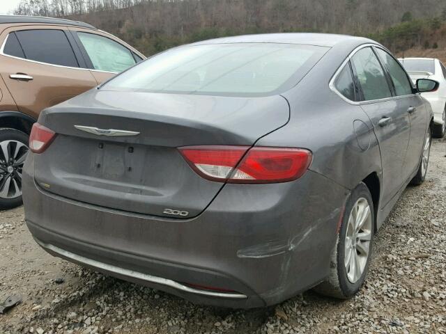 1C3CCCAB3FN571150 - 2015 CHRYSLER 200 LIMITE GRAY photo 4