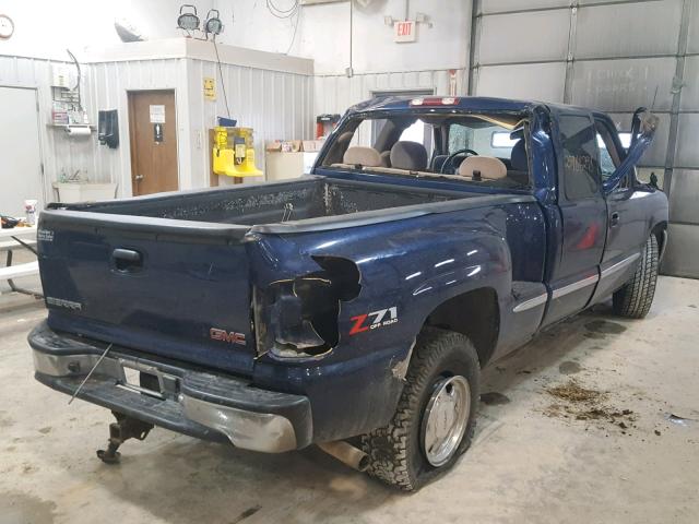 2GTEK19T111350116 - 2001 GMC NEW SIERRA BLUE photo 4