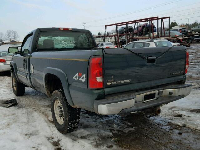 1GCHK24U15E166334 - 2005 CHEVROLET SILVERADO GREEN photo 3