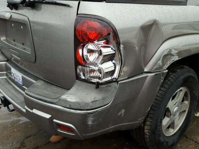 1GNDS13S362152440 - 2006 CHEVROLET TRAILBLAZE SILVER photo 9