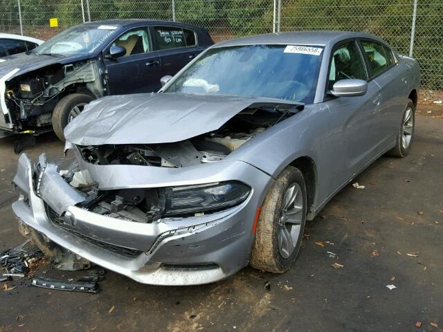 2C3CDXBG8FH857907 - 2015 DODGE CHARGER SE SILVER photo 2