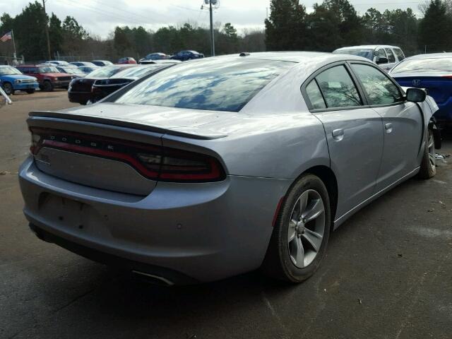 2C3CDXBG8FH857907 - 2015 DODGE CHARGER SE SILVER photo 4