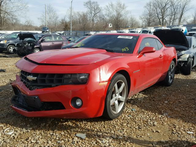 2G1FC1EV4A9119617 - 2010 CHEVROLET CAMARO LT RED photo 2