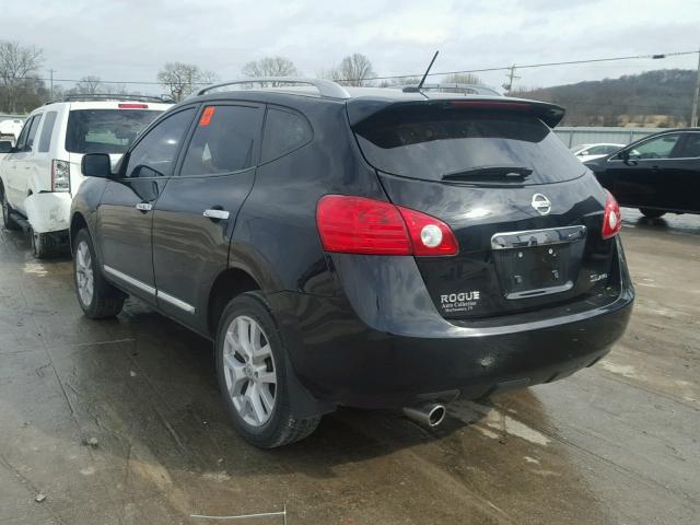 JN8AS5MV5DW621176 - 2013 NISSAN ROGUE S BLACK photo 3