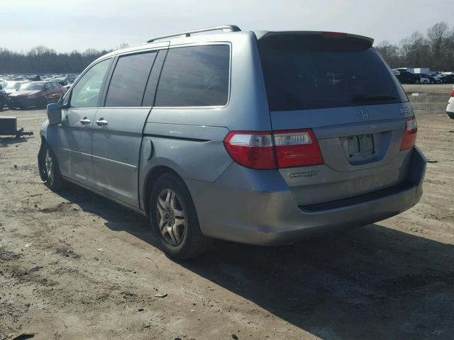 5FNRL38647B066099 - 2007 HONDA ODYSSEY EX BLUE photo 3