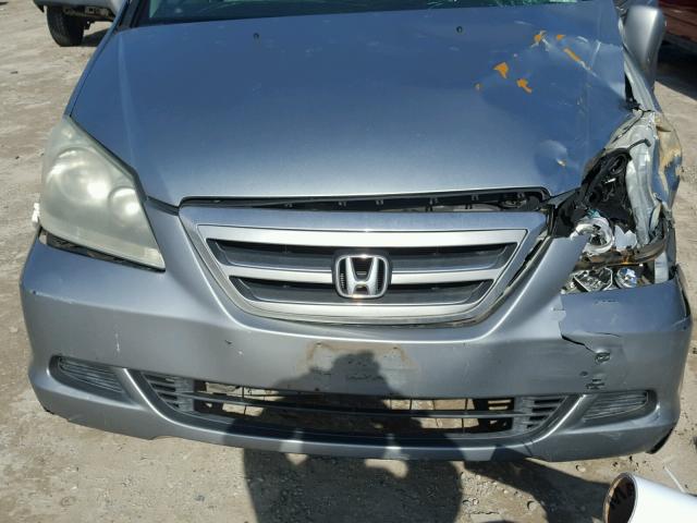 5FNRL38647B066099 - 2007 HONDA ODYSSEY EX BLUE photo 7