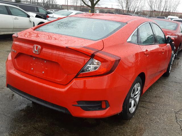 2HGFC2F57GH571797 - 2016 HONDA CIVIC LX RED photo 4