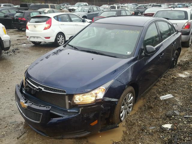 1G1PC5SH0B7208145 - 2011 CHEVROLET CRUZE LS BLUE photo 2