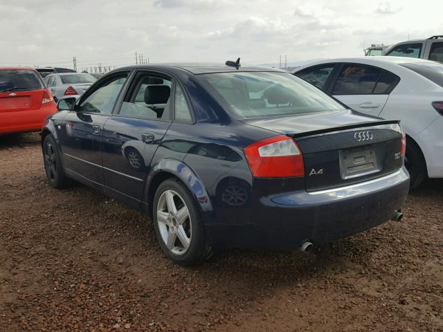 WAULC68E55A123296 - 2005 AUDI A4 1.8T QU BLUE photo 3