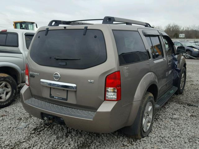 5N1AR18BX8C633309 - 2008 NISSAN PATHFINDER BROWN photo 4