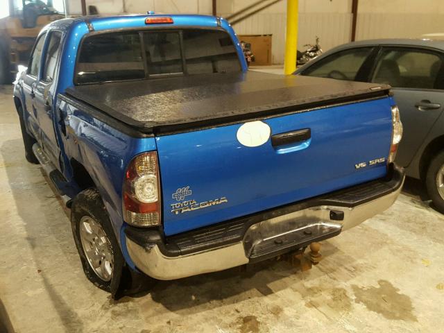 5TELU42N49Z615312 - 2009 TOYOTA TACOMA DOU BLUE photo 3