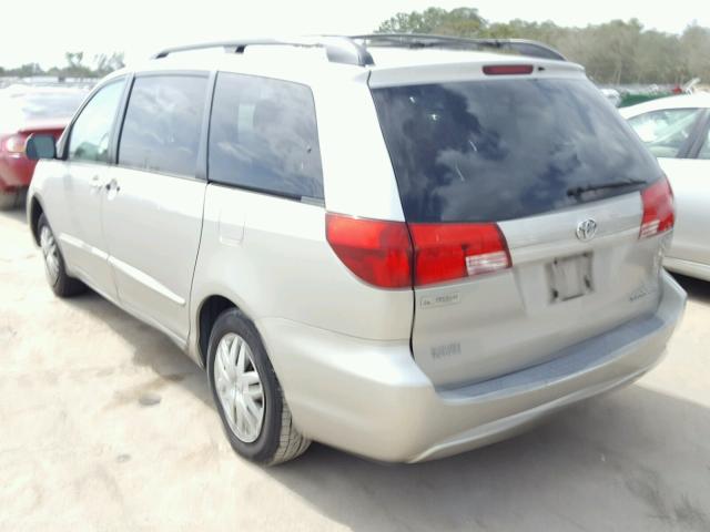 5TDZA23C25S376564 - 2005 TOYOTA SIENNA CE SILVER photo 3