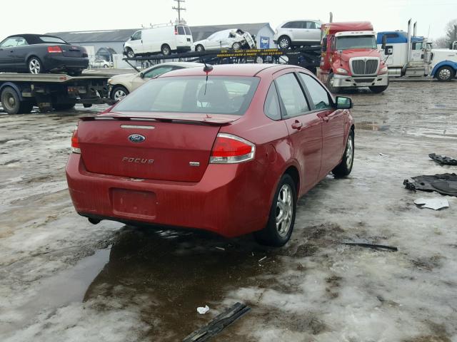 1FAHP3GN7AW105849 - 2010 FORD FOCUS SES RED photo 4