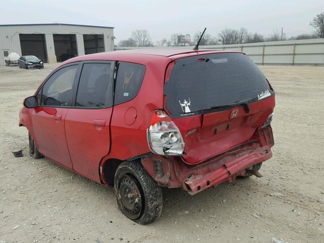 JHMGD38497S061128 - 2007 HONDA FIT RED photo 3