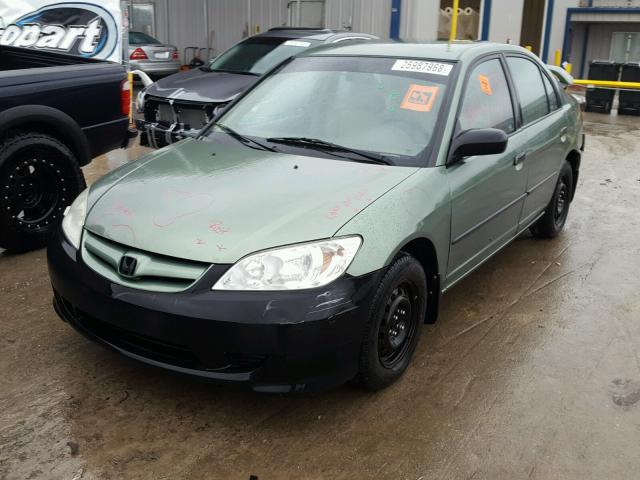 1HGES16454L025269 - 2004 HONDA CIVIC DX GREEN photo 2