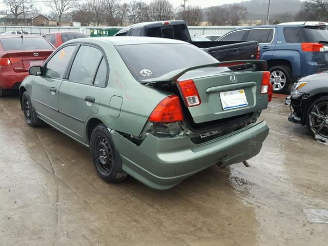 1HGES16454L025269 - 2004 HONDA CIVIC DX GREEN photo 3