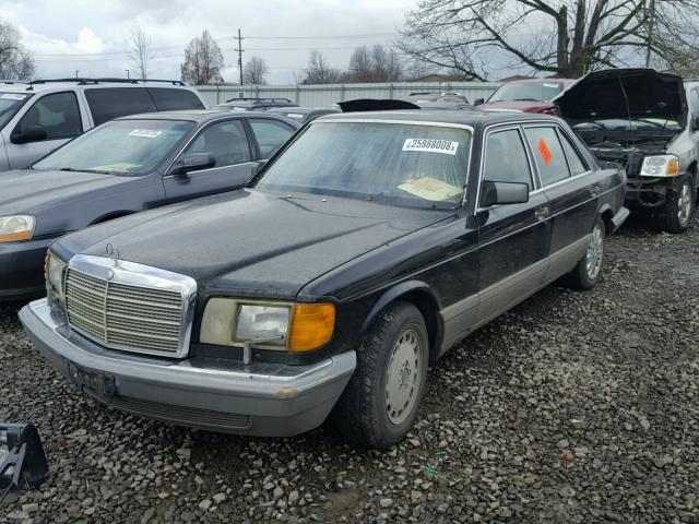 WDBCA3508HA344039 - 1987 MERCEDES-BENZ 420 SEL BLACK photo 2