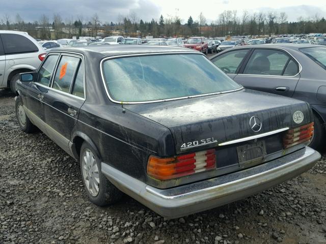 WDBCA3508HA344039 - 1987 MERCEDES-BENZ 420 SEL BLACK photo 3