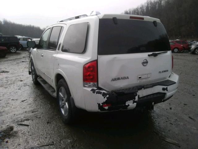 5N1AA0NC1BN606400 - 2011 NISSAN ARMADA SV WHITE photo 3