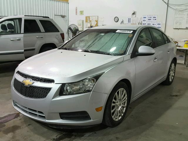 1G1PK5S98B7284031 - 2011 CHEVROLET CRUZE ECO SILVER photo 2