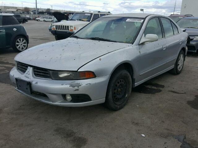 4A3AA46G12E146228 - 2002 MITSUBISHI GALANT ES GRAY photo 2