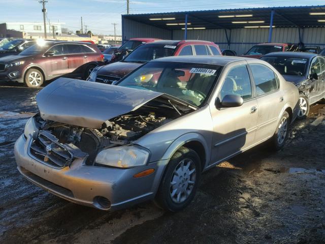 JN1CA31D31T827023 - 2001 NISSAN MAXIMA GXE GRAY photo 2