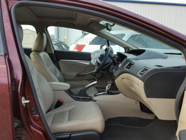 19XFB2F97DE047786 - 2013 HONDA CIVIC EXL 勃艮第红 照片 5