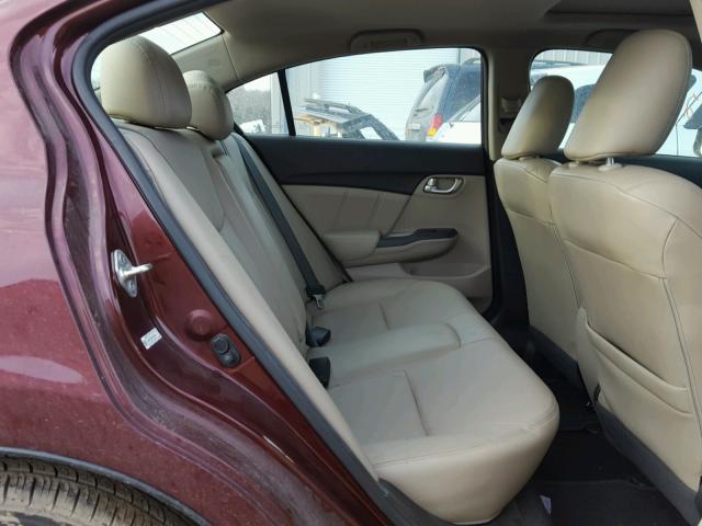 19XFB2F97DE047786 - 2013 HONDA CIVIC EXL 勃艮第红 照片 6