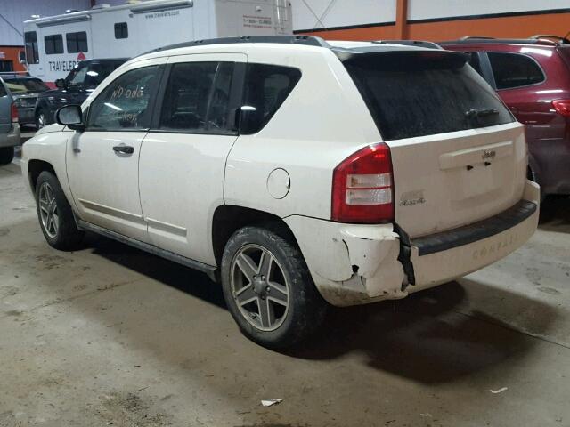 1J8FF47W98D782967 - 2008 JEEP COMPASS SP WHITE photo 3