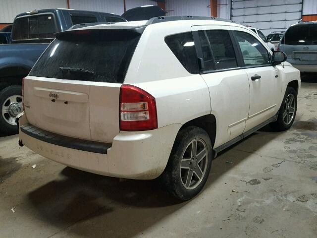 1J8FF47W98D782967 - 2008 JEEP COMPASS SP WHITE photo 4