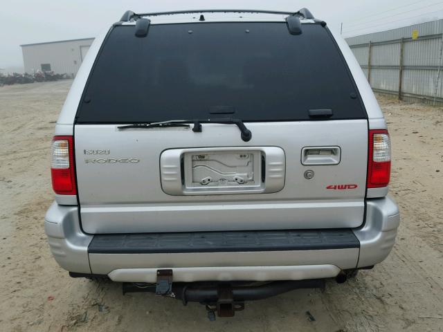 4S2DM58W414309187 - 2001 ISUZU RODEO S SILVER photo 9