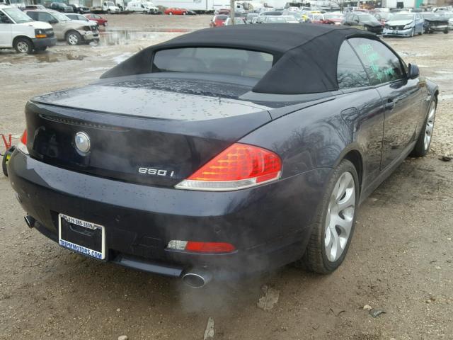 WBAEK13557CN80459 - 2007 BMW 650 I BLUE photo 4