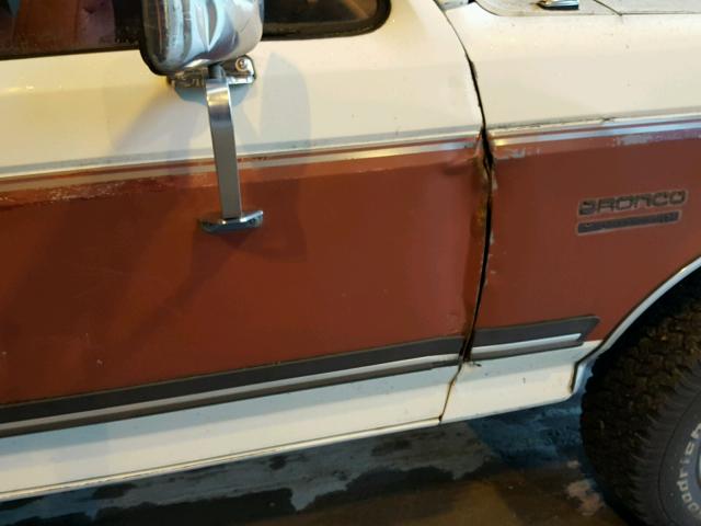 1FMDU15N3HLA65334 - 1987 FORD BRONCO U10 TWO TONE photo 9