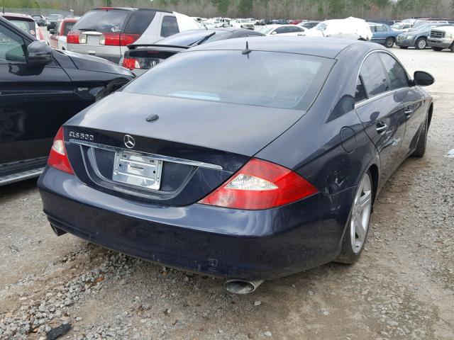 WDDDJ75X46A026199 - 2006 MERCEDES-BENZ CLS 500C BLUE photo 4