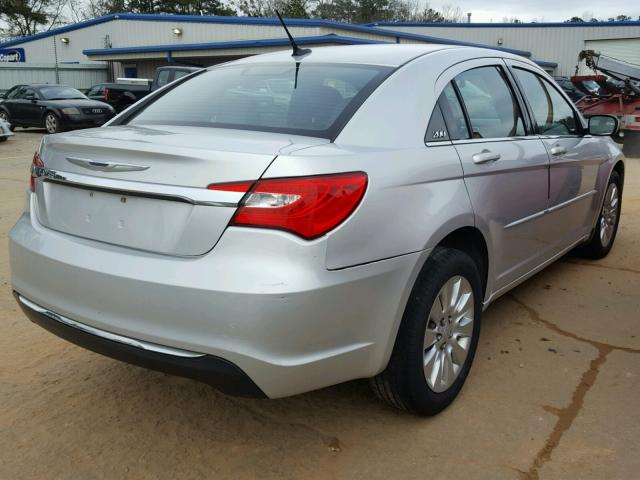 1C3CCBAB0CN207662 - 2012 CHRYSLER 200 LX SILVER photo 4