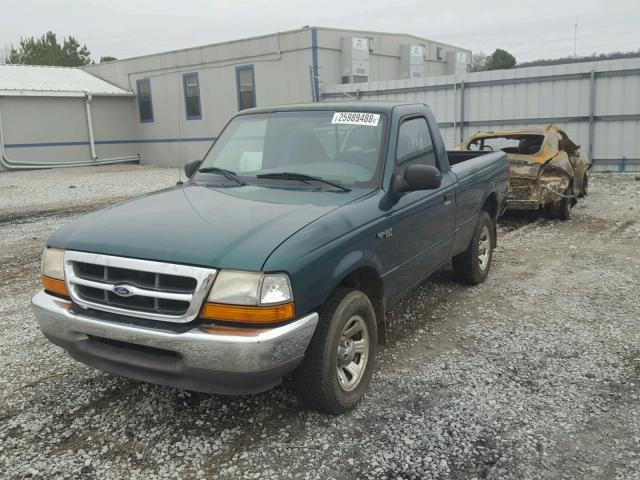 1FTYR10C1YPB05156 - 2000 FORD RANGER GREEN photo 2