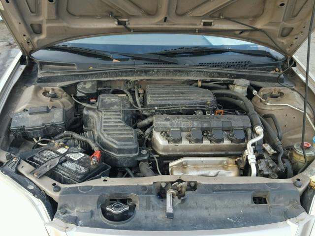 2HGES16521H558472 - 2001 HONDA CIVIC LX TAN photo 7