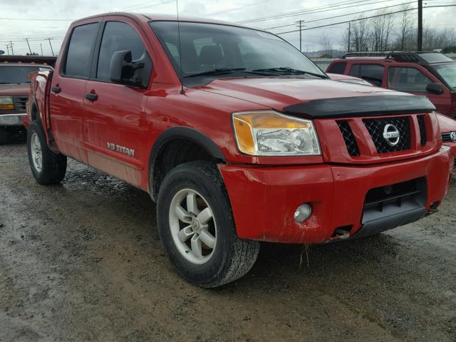 1N6AA07C98N325906 - 2008 NISSAN TITAN XE RED photo 1