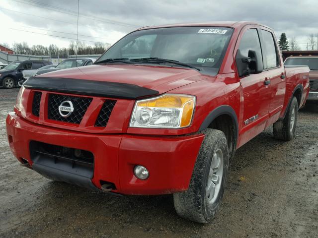 1N6AA07C98N325906 - 2008 NISSAN TITAN XE RED photo 2