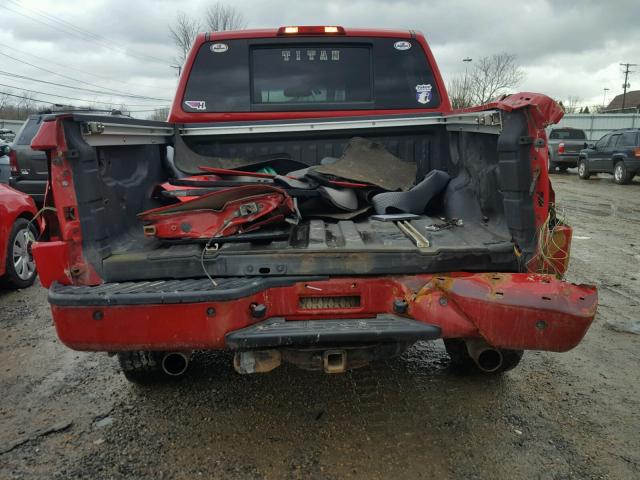 1N6AA07C98N325906 - 2008 NISSAN TITAN XE RED photo 9