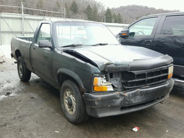 1B7FL26X2PS261565 - 1993 DODGE DAKOTA BLACK photo 1