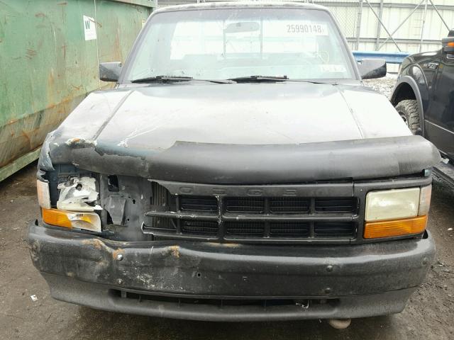 1B7FL26X2PS261565 - 1993 DODGE DAKOTA BLACK photo 7