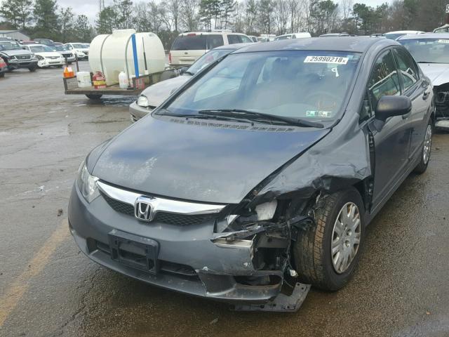 2HGFA163X9H505861 - 2009 HONDA CIVIC VP GRAY photo 2