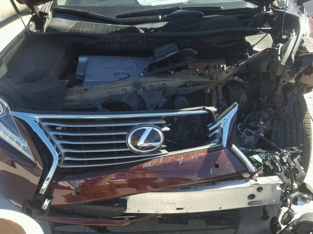 2T2ZK1BA5DC131946 - 2013 LEXUS RX 350 BURGUNDY photo 7