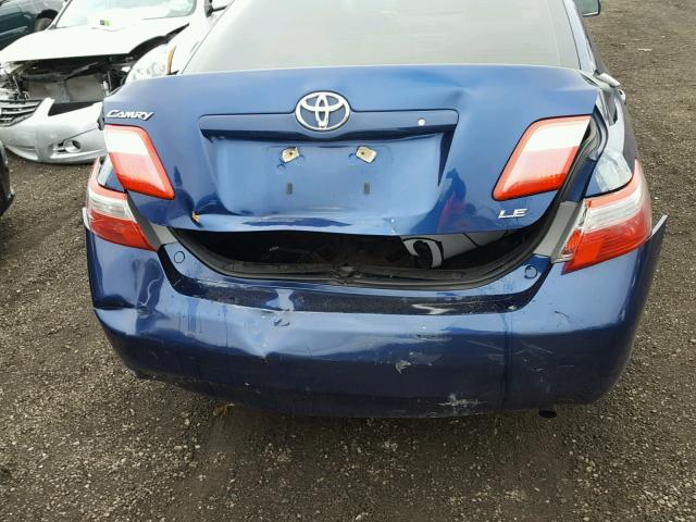 4T4BE46K98R034342 - 2008 TOYOTA CAMRY CE BLUE photo 9