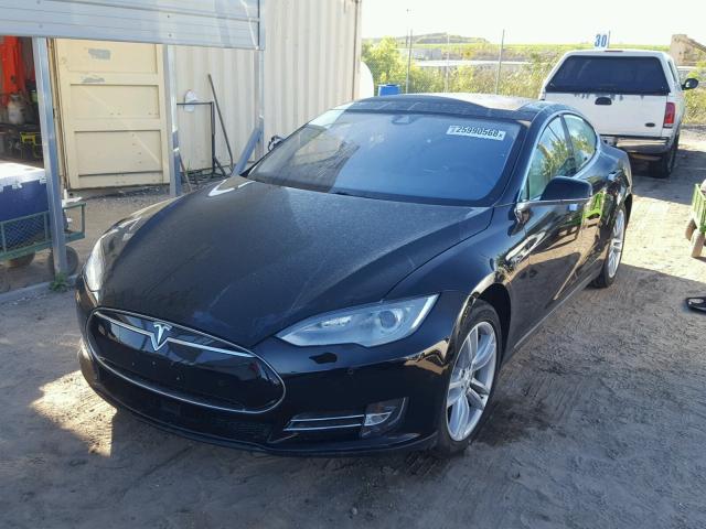 5YJSA1S27FF081518 - 2015 TESLA MODEL S 70 BLACK photo 2